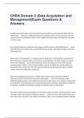 CHDA Domain 2 (Data Acquisition and Management)Exam Questions & Answers