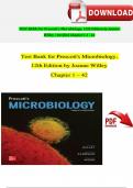 TEST BANK For Prescott's Microbiology, 12th Edition by Joanne Willey| Verified Chapter's 1 - 42 Updated Latest (2024) ISBN:9781265123031
