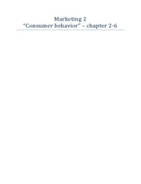Consumer behavior - hfd 2 t/m 6