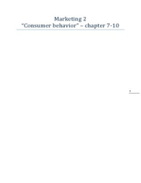 Consumer behavior - hfd 7 t/m 10