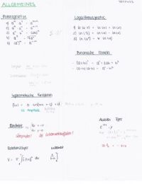 Formelsammlung Mathematik II