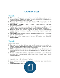 TECNOLOGÍA DE LOS MEDIOS - camera test inglés