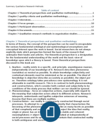 Summary Qualitative Research Methods in Organisation Studies Justessen & Mik-Meyer