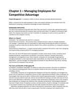 Summary of Human Resource Management: Managing employees for competitive advantage - Lepak, D.P. & Gowan, M. - Human Resource Management - University of Twente - International Business Administration - HOLI module
