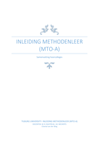 Samenvatting hoorcolleges inleiding methodenleer / MTO-A