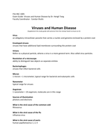 BSC 1005 | Virus and Human Disease | Exam Guide FSU