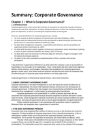 Summary Corporate Governance Mechanism and Systems - Steen Thomsen