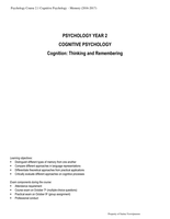 2.1 Cognitive Psychology (Eramus Univeristy)
