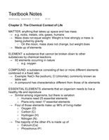 Chemical Context of Life Notes