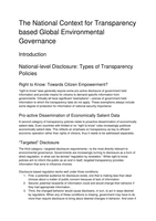 Samenvatting artikel "The National Context for Transparency based Global Environmental Governance" geschreven door Florini