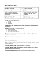 Managerial Accounting Full Chapter 1 Notes