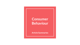Summary Consumer Behavior 2017