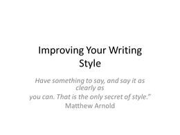 Writing - Using this tool right
