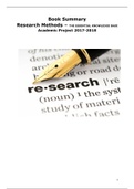 Summary Academic Project - Research Methods The Essential Knowledge Base (Grade 92)