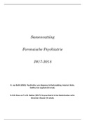 Samenvatting Forensische Psychiatrie beide boeken 2017-2018