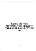 CASE SUMMARY FOR EU LABOR LAW AND SOCIAL SECURITY