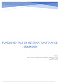 Fundamentals of Finance - Summary 