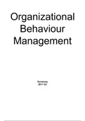 Organizational Behavior Management Year 1 Quarter 1 IBMS Avans Hogeschool