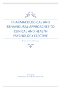 Pharma and Bio Approaches to Clinical and Health Psychology Summary