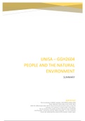 GGH2604 - People and the Natural Environment Summary 