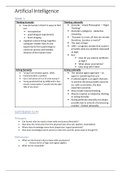 Artificial Intelligence summary notes