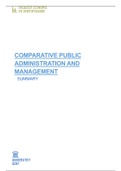 Summary of comparative public administration and management