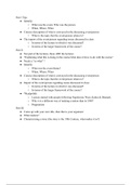 Notes for the Final Exam (Review and Format of Exam)