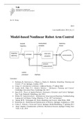 Model based non linear robot control