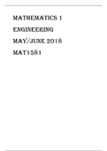 Engineering Mathematics (MAT1581) SOLUTIONS