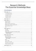 Research Methods: The Essential Knowledge Base (summary + articles)