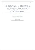 3.3 Motivation, self-regulation and performance 2018/2019