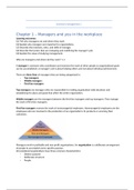 Management summary chapters 1, 2, 12, 9, 11, 3, 7 and 18
