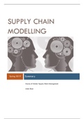 Summary Supply Chain Modelling