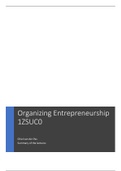 Summary Organizing Entrepreneurship (1ZSUC0)