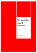 English summaries of "Die Vierletterwoord"