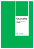 "Natuurverse" English and Afrikaans Translation
