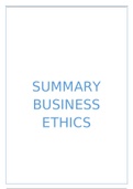 Summary Business Ethics