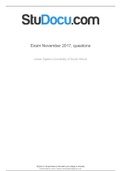 MAT1503  November 2017 exam questions