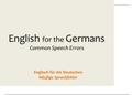 German to English - Common Errors