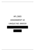 AFL2603 Assignment 1
