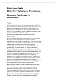 EA 2 Allgemeine Psychologie - Problemlösen