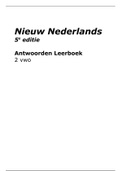Nieuw Nederlands 5e editie antwoorden leerboek 2 vwo