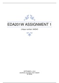 EDA201W 2019 semester 2 assignment 1