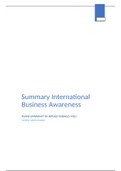 Summary International Business Awareness - Y3Q1