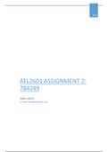 Assignment 2 AFL2601
