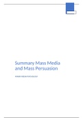 Mass Media and Mass Persuasion summary for exam