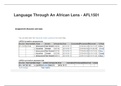 Language Through An African Lens - AFL1501 - ASSIGNMENT01