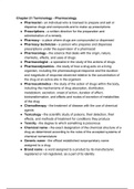 Pharmacology terms and word parts