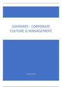 Summary Organizational Behavior for CCM - Chapter 12, 14, 15, 16, 17