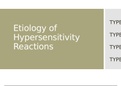 Etiology of hypersensitivity reactions
